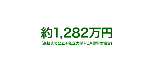 キャビンアテンダントになるには？　約1,282万円（高校まで公立＋私立大学＋CA留学の場合)